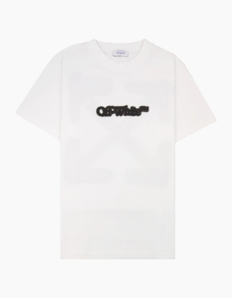 Off White Spray Arrow Slim S/s T-shirt White