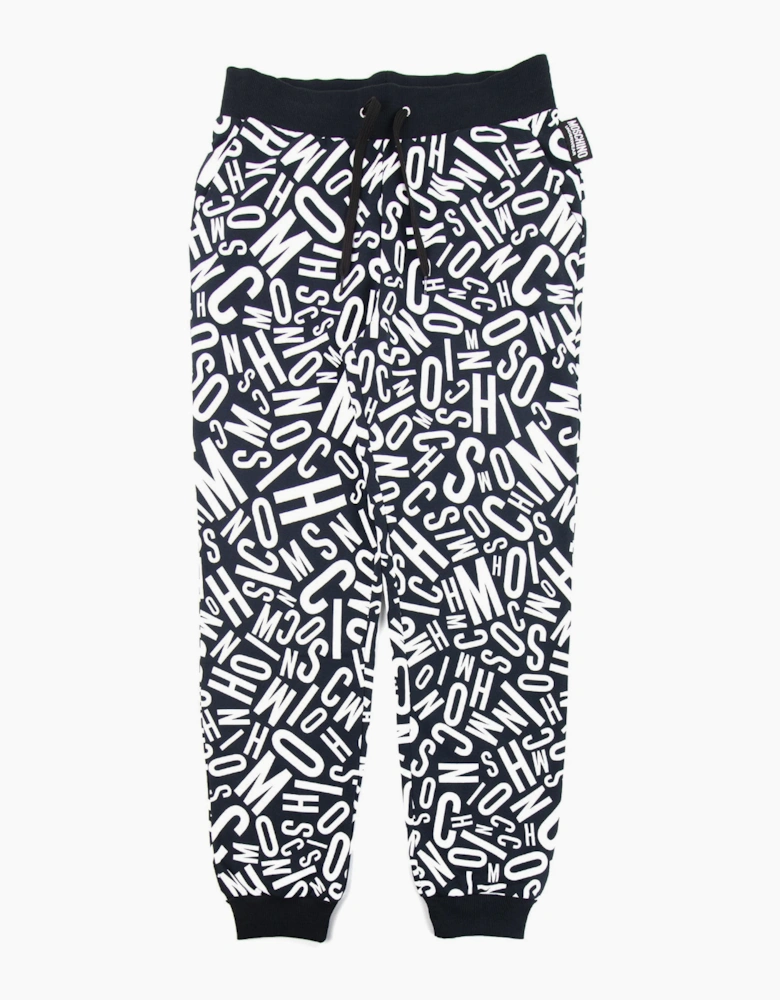 Moschino Underwear All Over Logo Bottoms Black