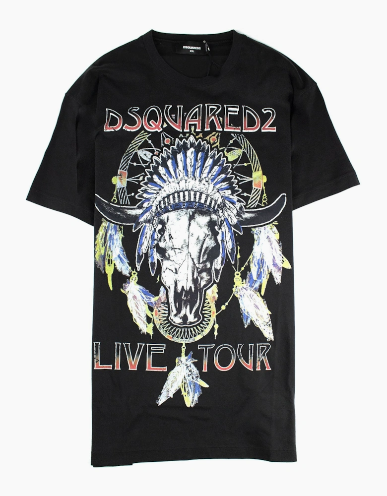 Dsquared2 Live Tour Printed T Shirt Black