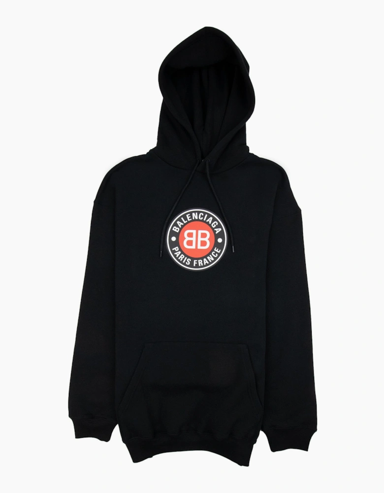 Balenciaga Badge Logo Hoody Black