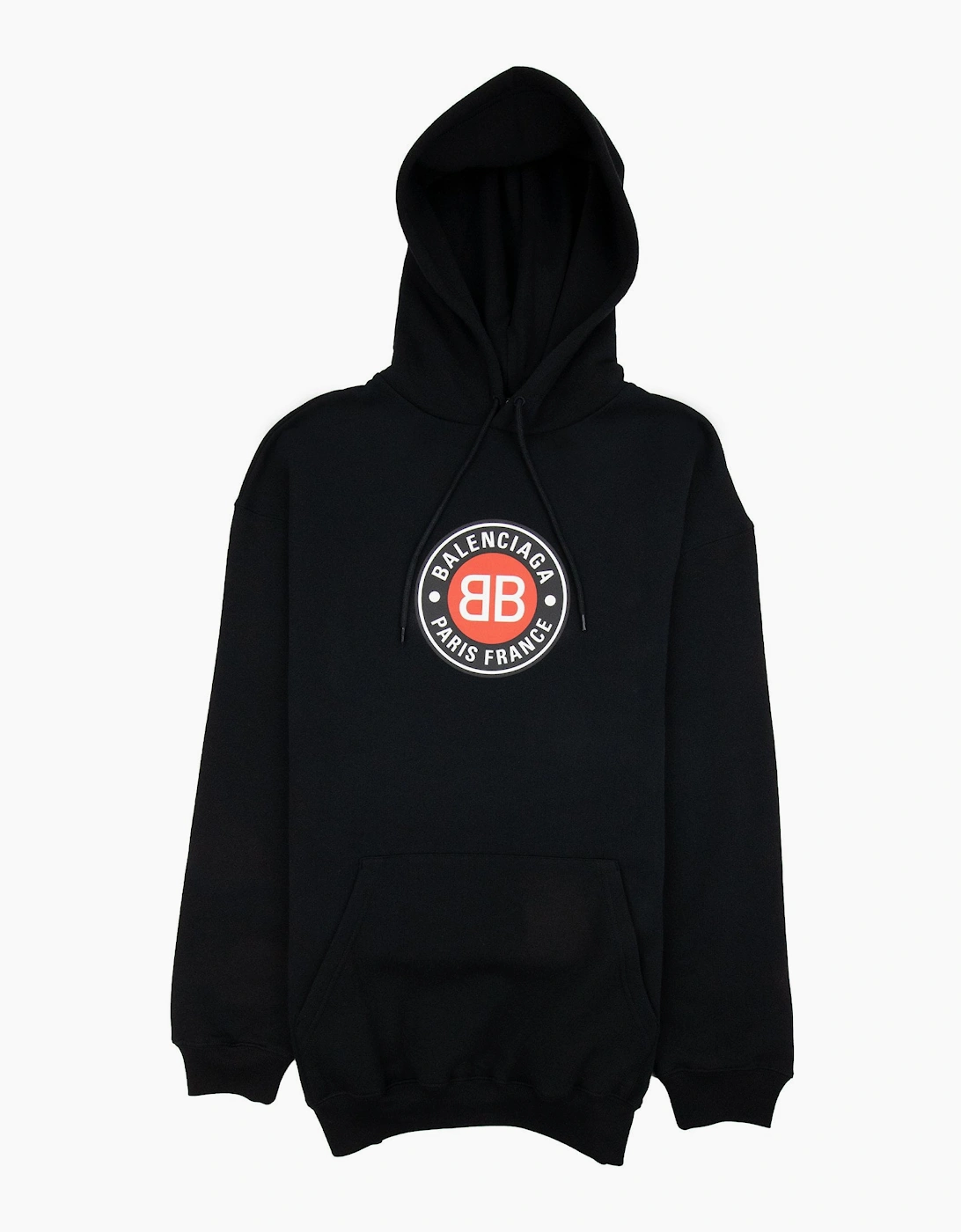 Balenciaga Badge Logo Hoody Black