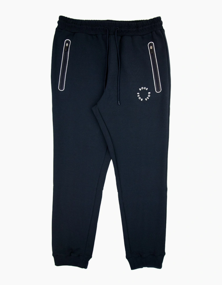 Hugo Boss Hadiko 2 Cotton-blend Tracksuit Bottoms With Raise Navy 402