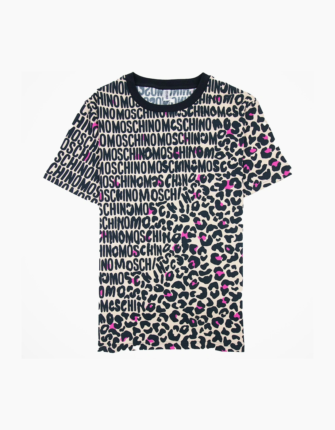 Moschino Underwear Leopard Print T Shirt Camel/black 1003