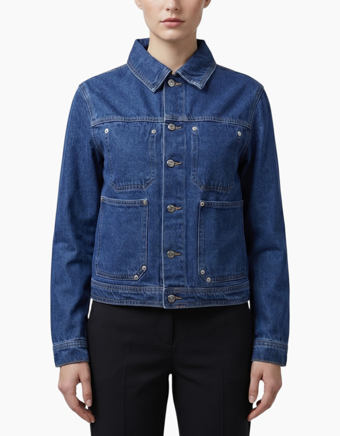 TOP LOOK Womens Denim Jacket Regular Fit Ladies Top, 3 of 2
