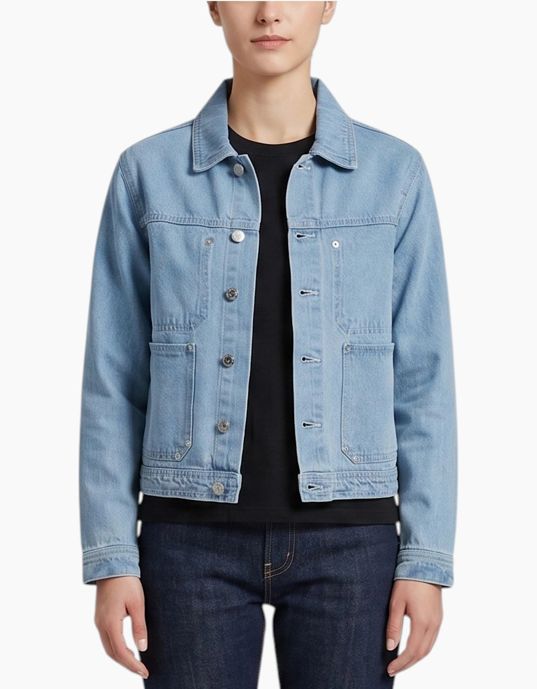 TOP LOOK Womens Denim Jacket Regular Fit Ladies Top, 4 of 3