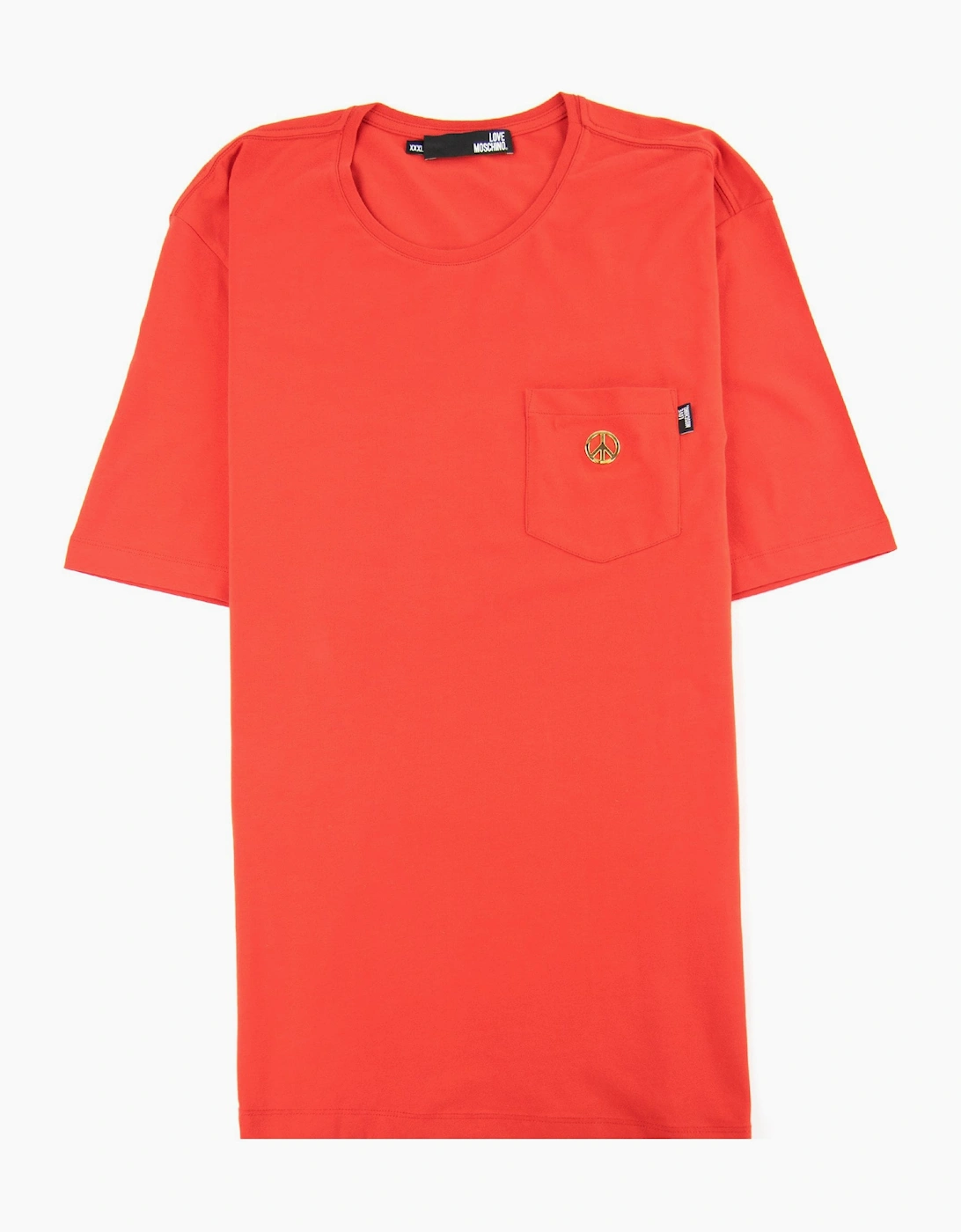 Love Moschino Gold Logo T-shirt Red