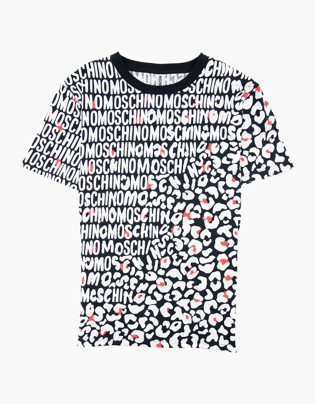 Moschino Underwear Leopard Print T Shirt White/black 5118