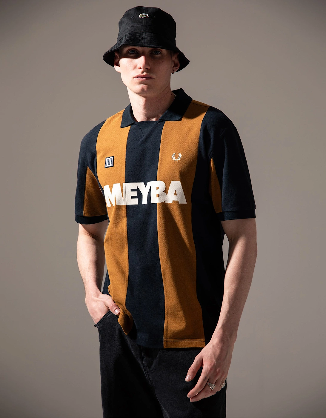Relaxed Fit Meyba Cut And Sew Polo Shirt