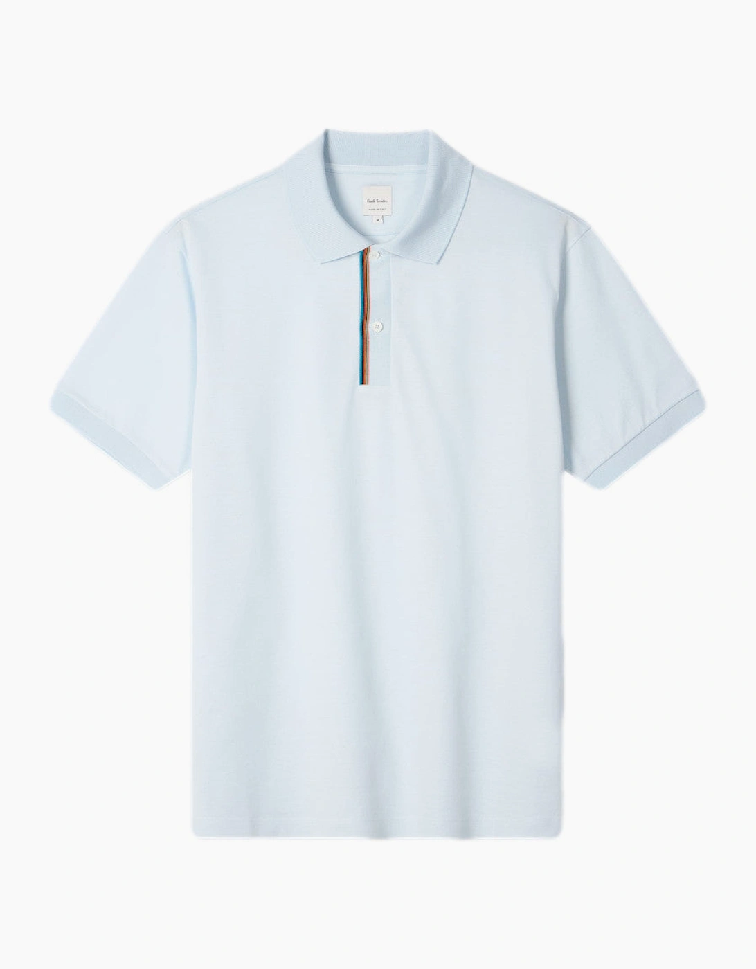 Paul Smith  Signature Stripe Trim Polo Shirt 40  Lt Blue