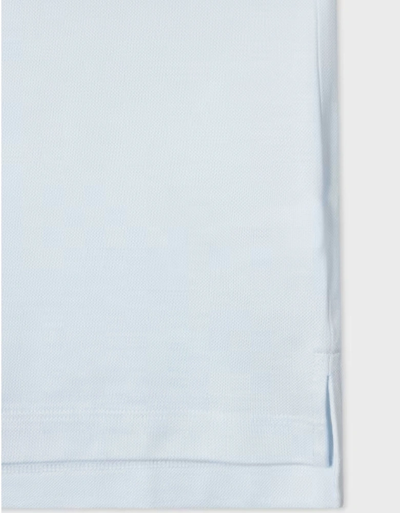 Paul Smith  Signature Stripe Trim Polo Shirt 40  Lt Blue