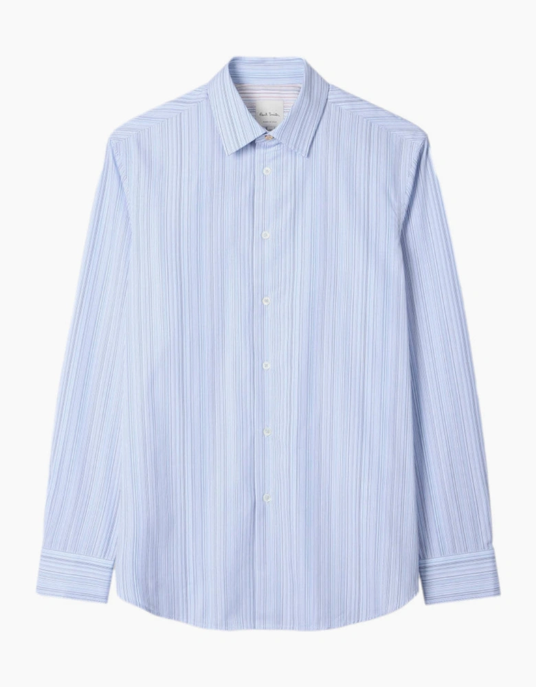 Paul Smith  Regular Fit Signature Stripe Shirt 40  Lt Blue