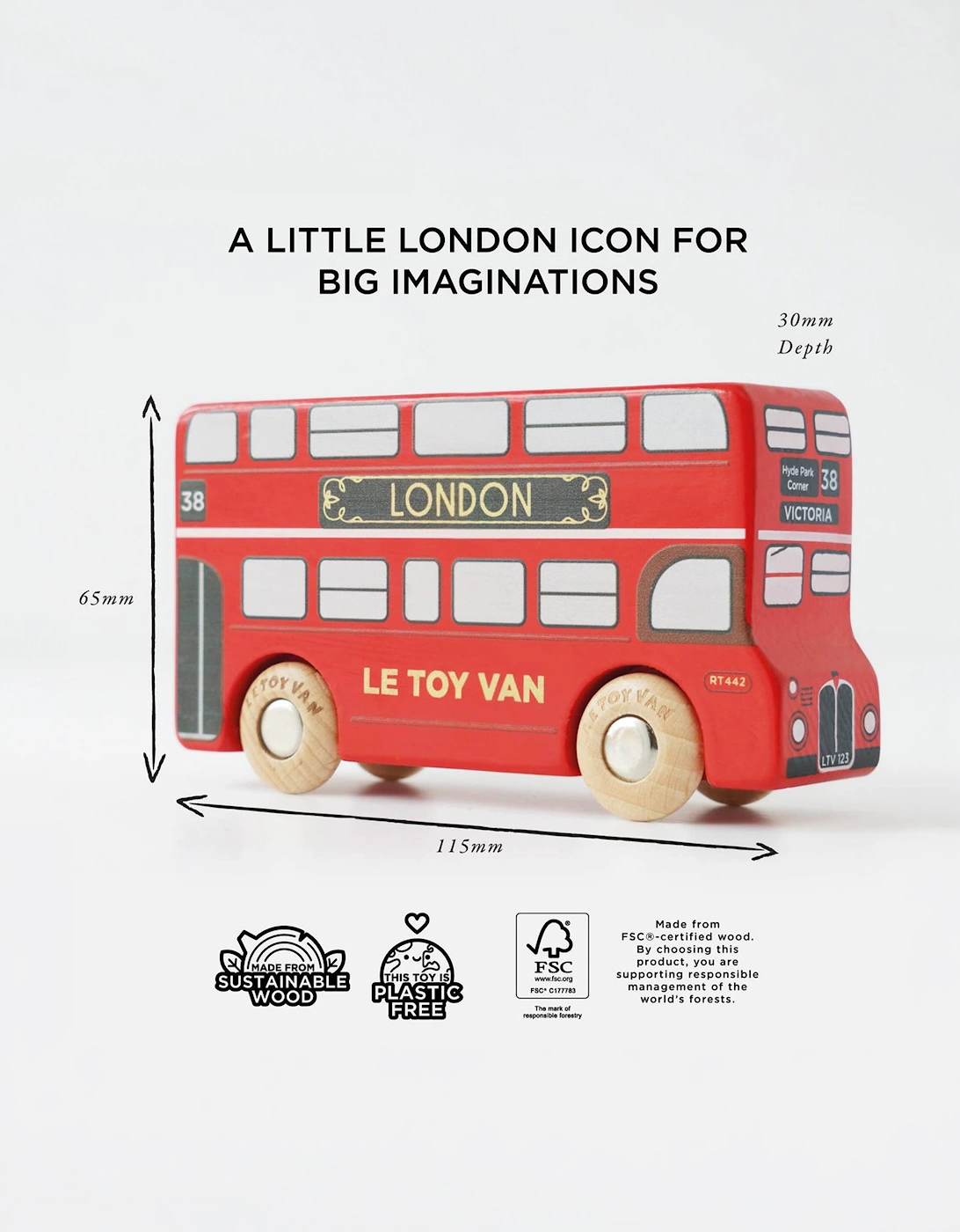Le Toy Van Ben Wooden Toy Bus