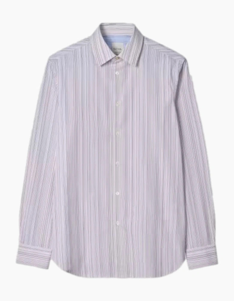 Paul Smith  Regular Fit Signature Stripe Shirt 01 WHITE