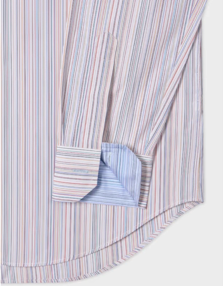 Paul Smith  Regular Fit Signature Stripe Shirt 01 WHITE
