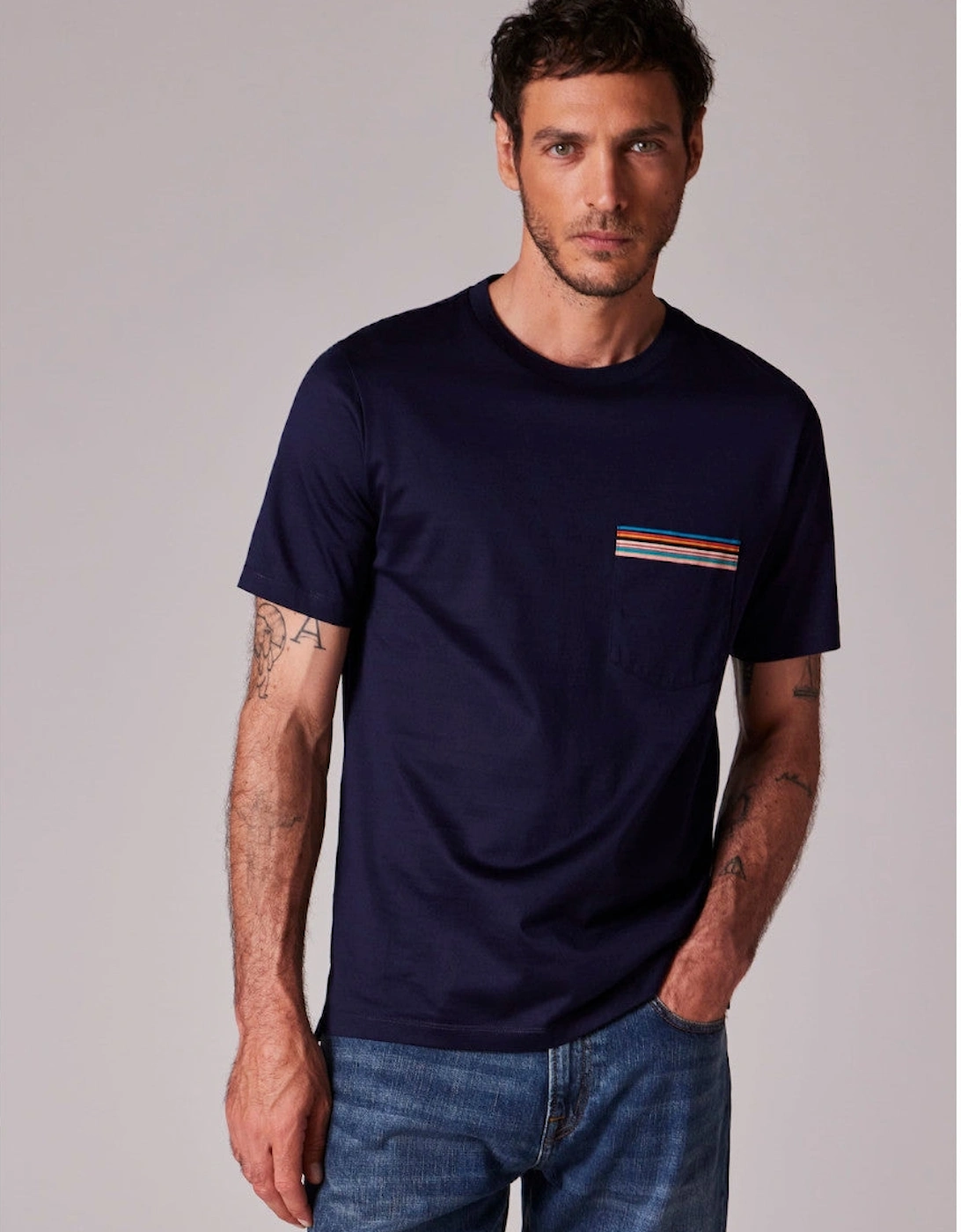 Paul Smith  Stripe Pocket T-Shirt S2-26 49 DK NAVY