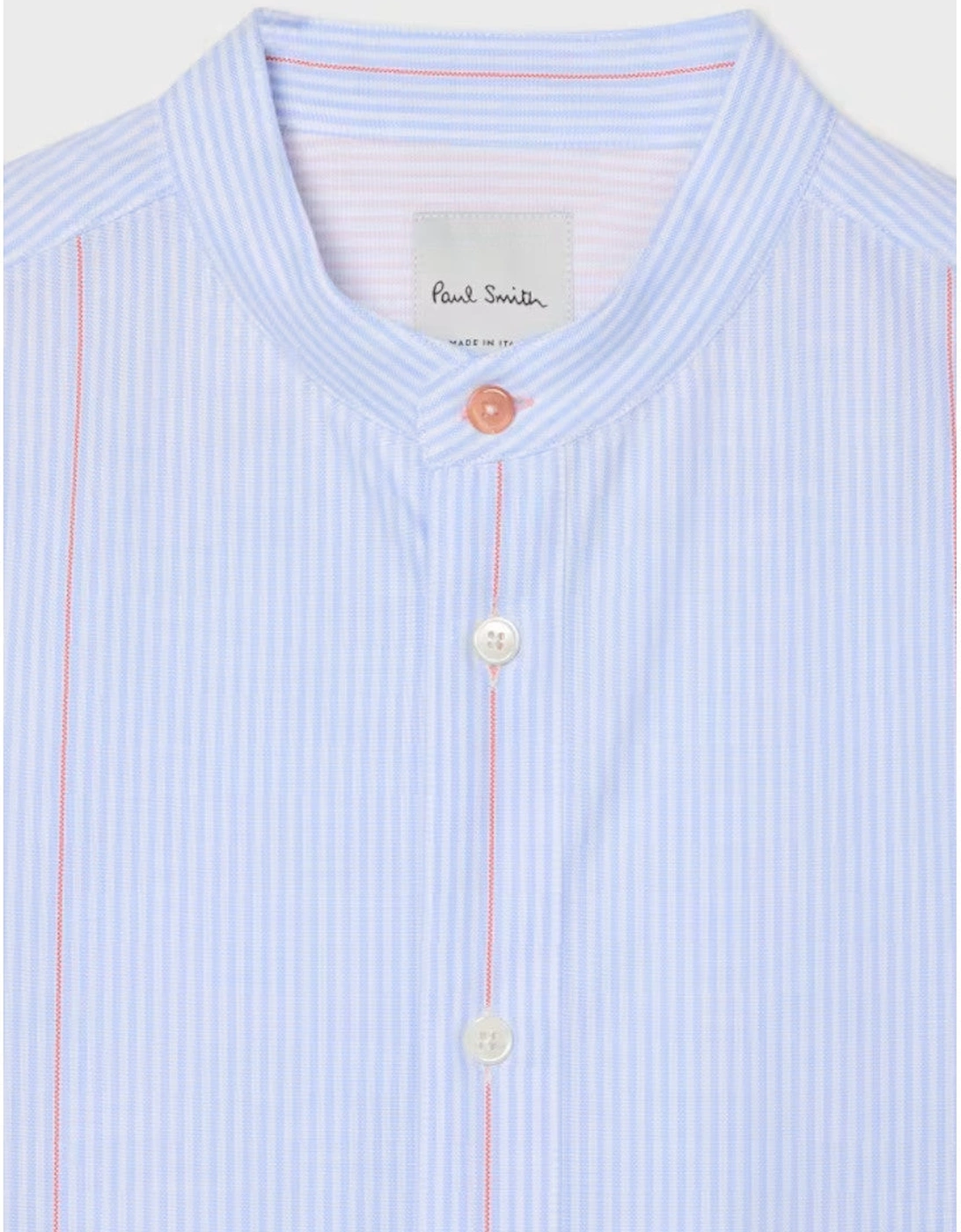 Paul Smith  Grandad Collar Shirt 40  Lt Blue