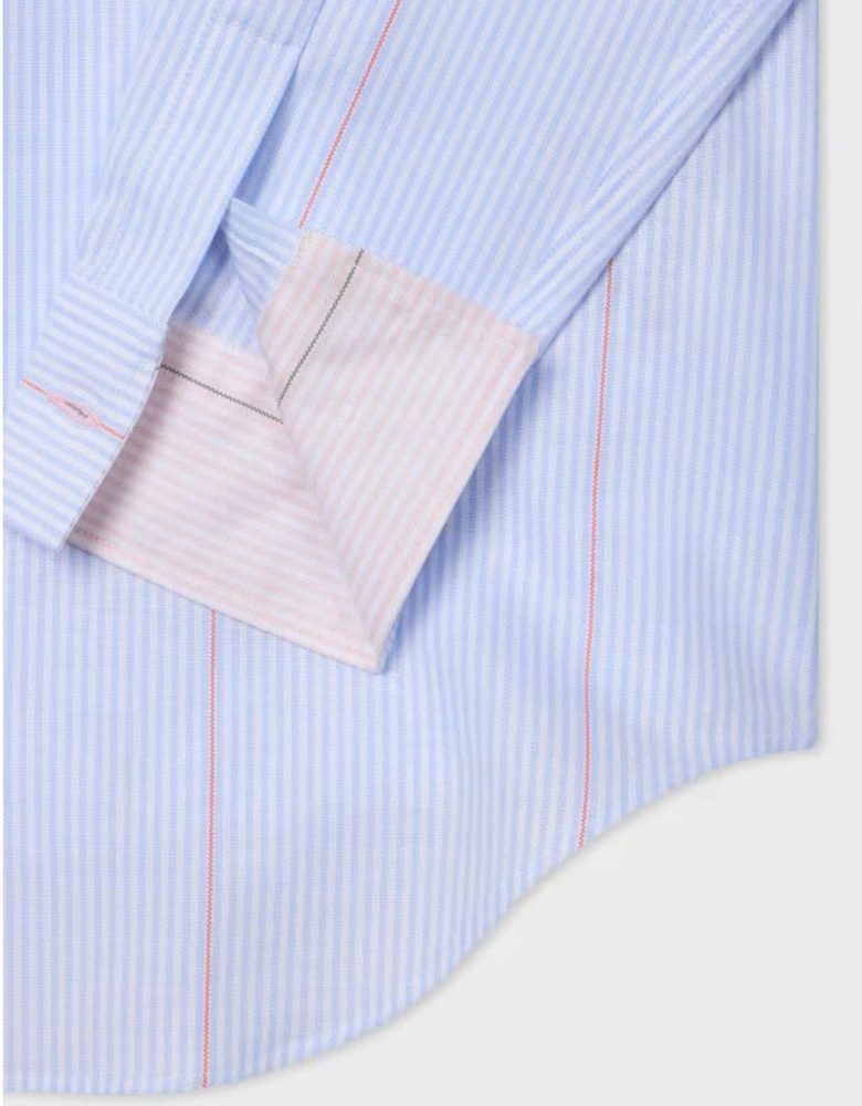 Paul Smith  Grandad Collar Shirt 40  Lt Blue