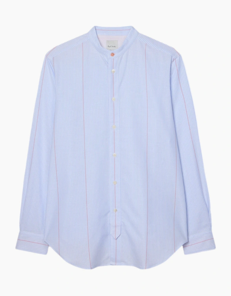 Paul Smith  Grandad Collar Shirt 40  Lt Blue