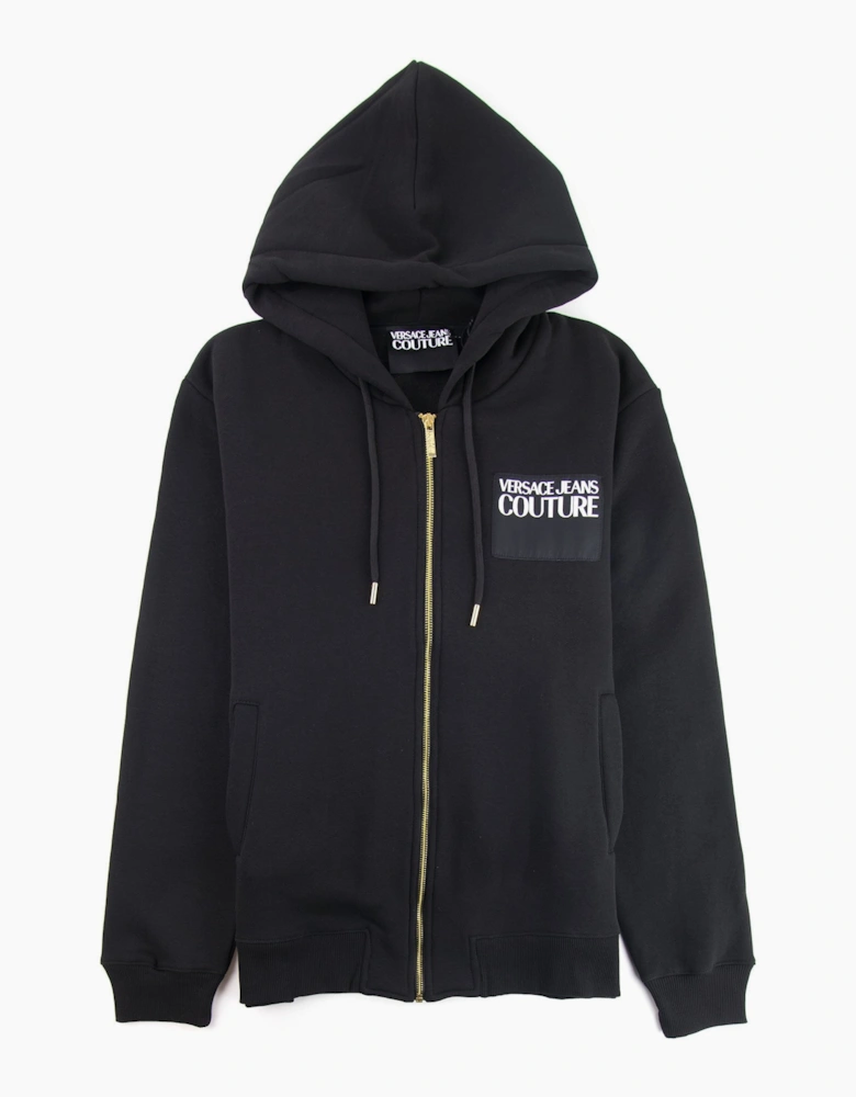 Versace Jeans Couture Logo Zip Up Hoodie Black