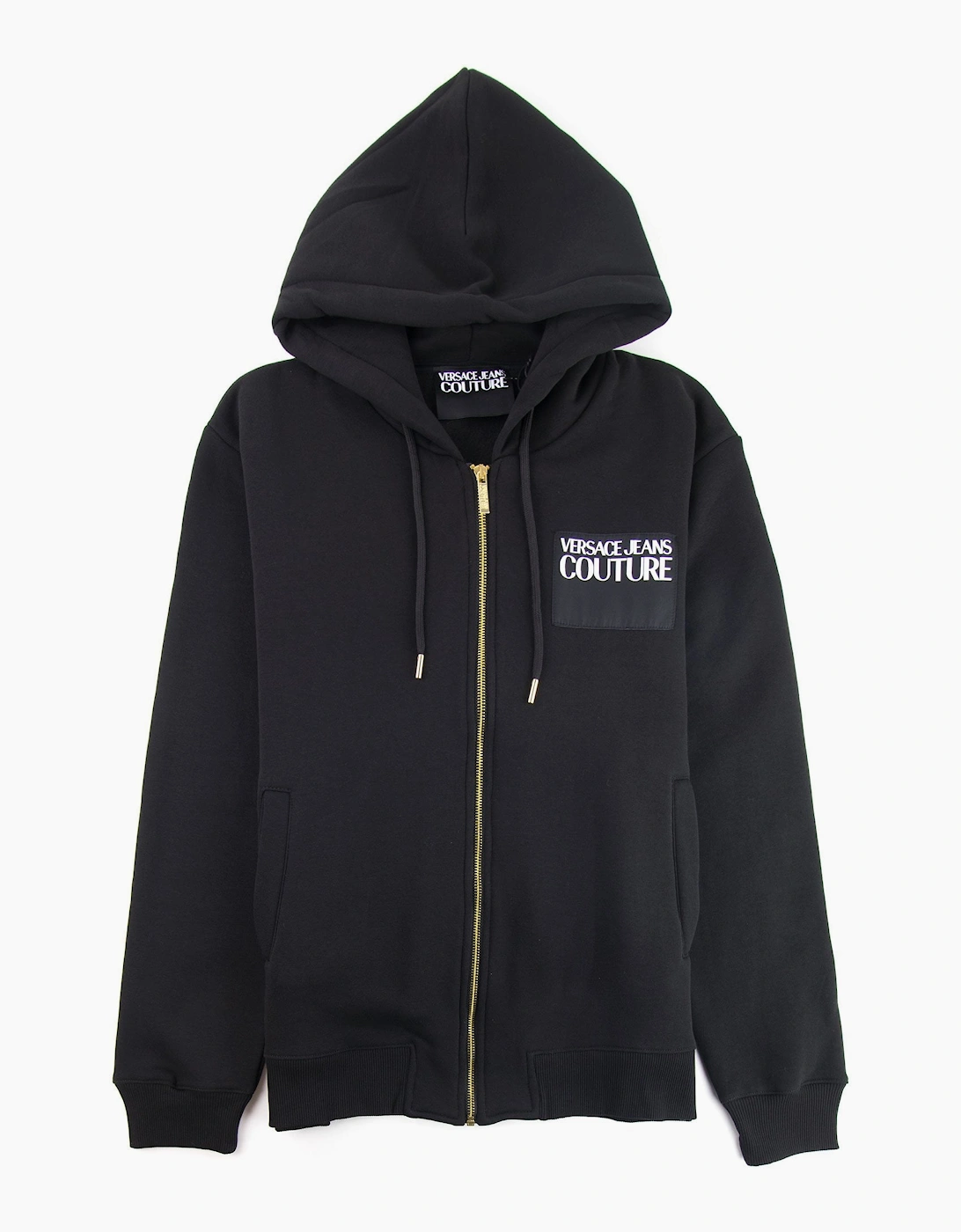 Versace Jeans Couture Logo Zip Up Hoodie Black, 3 of 2