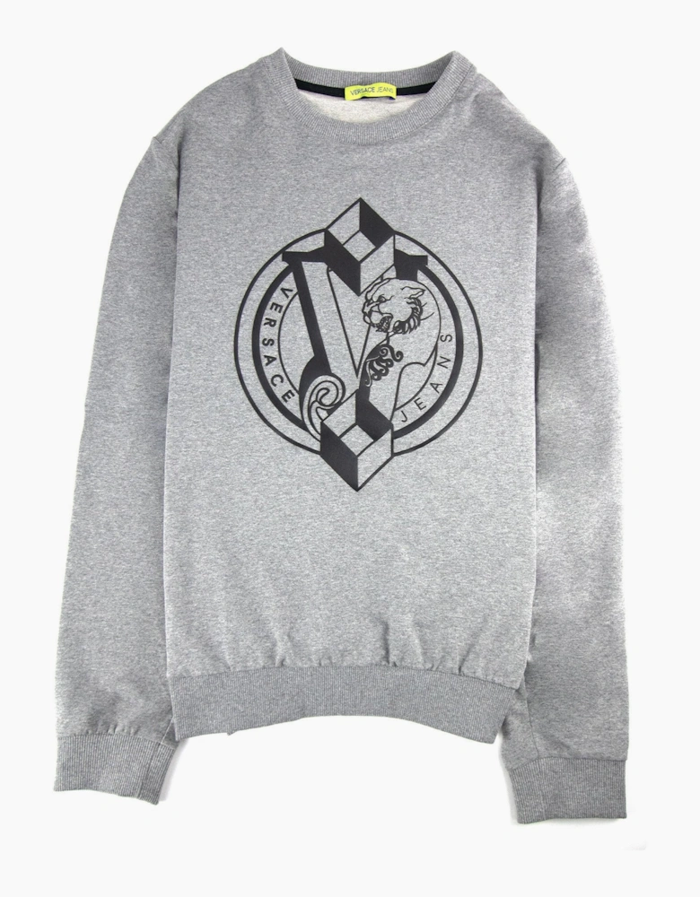 Versace Jeans Logo Light Fleece Sweatshirt Grey