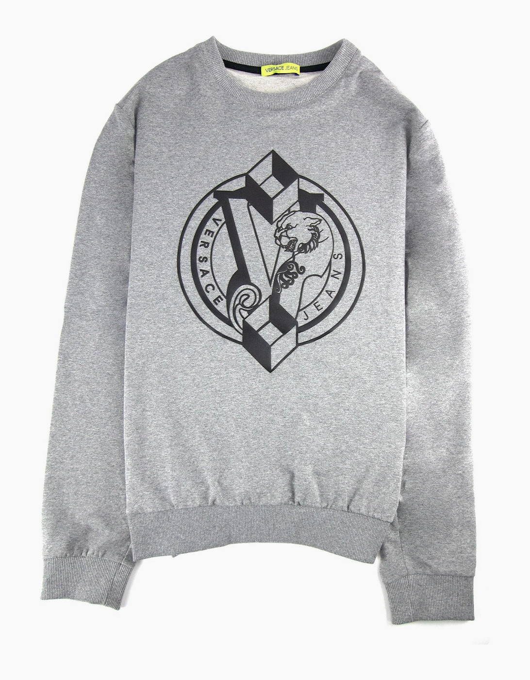 Versace Jeans Logo Light Fleece Sweatshirt Grey, 3 of 2