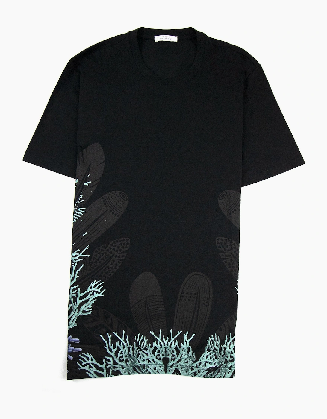 Versace Collection Branch Print T-shirt Black