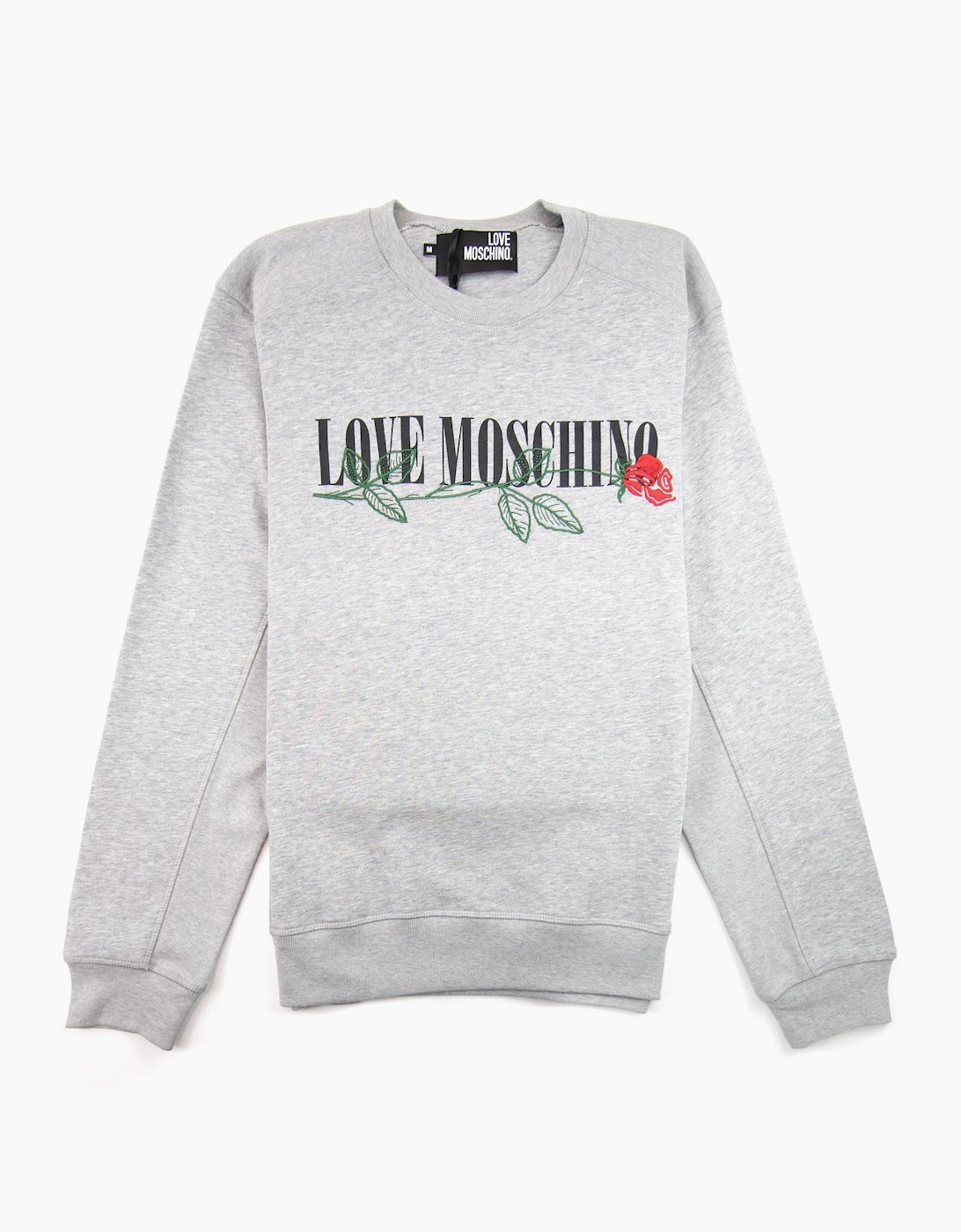 Love Moschino Rose Logo Sweatshirt Grey, 3 of 2