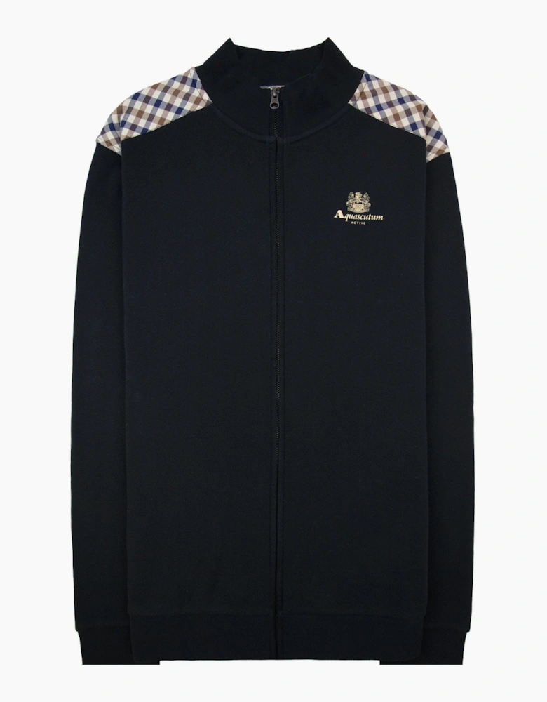 Aquascutum Cc Shoulder Fz Fleece Funnel Neck Black 16