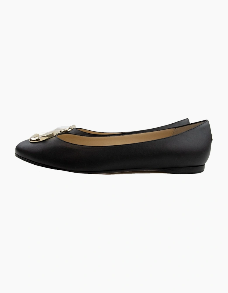 Jimmy Choo Garmeen Nappa Leather Ballet Flats Black