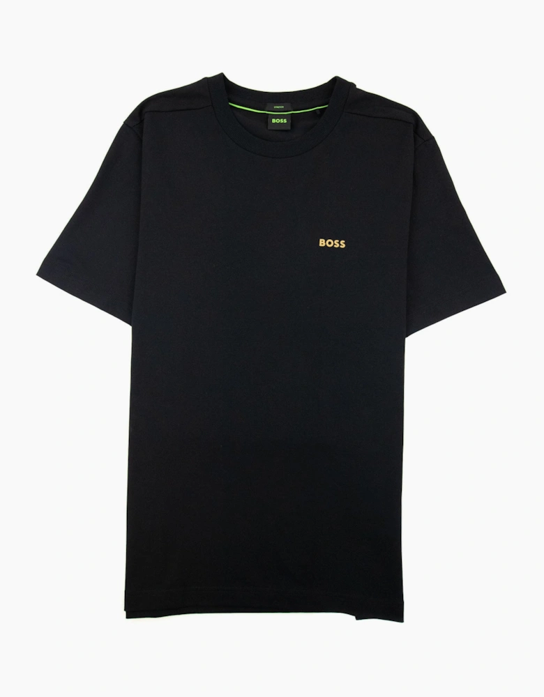 Hugo Boss Contrast Printed Logo Tee Black 002