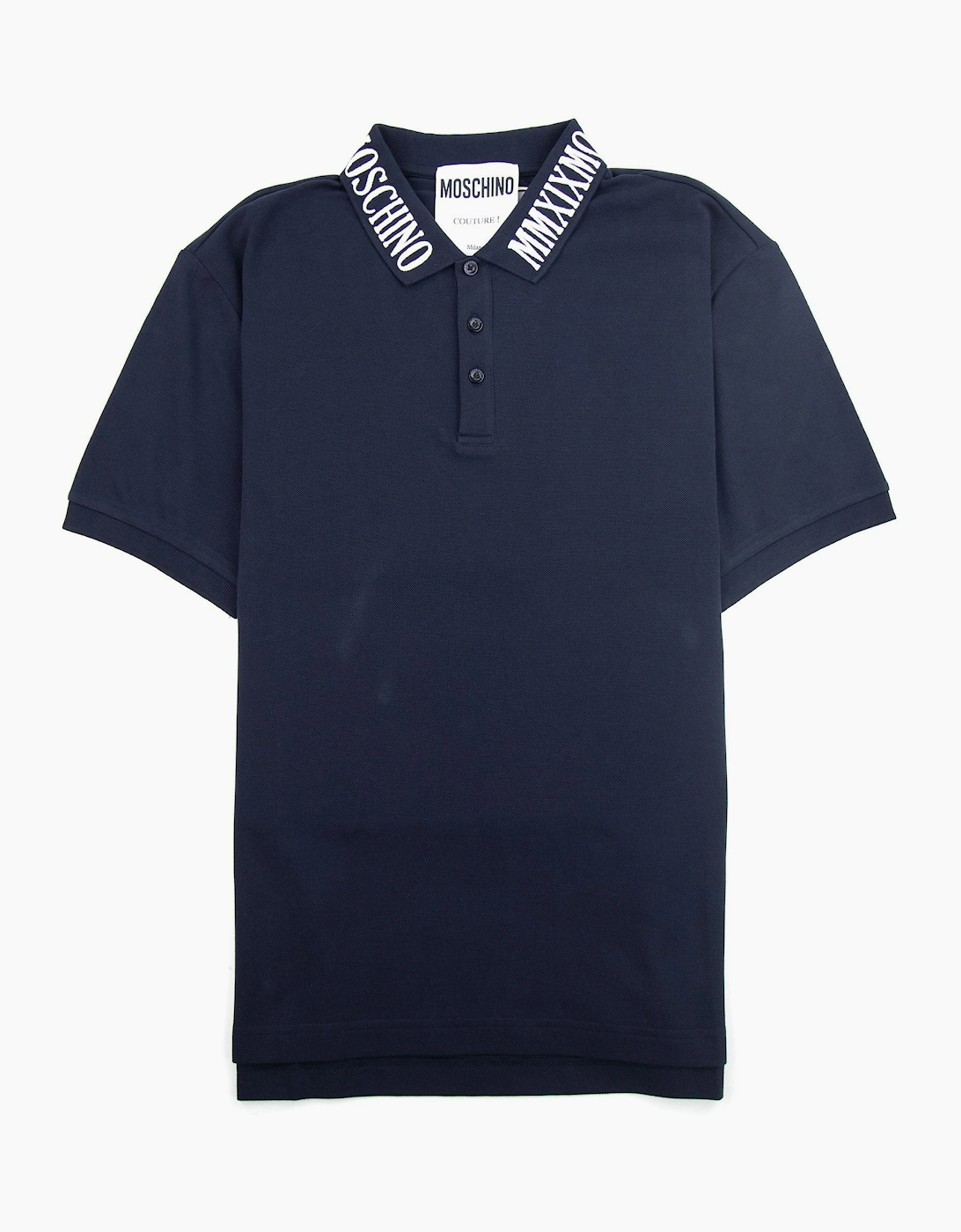 Moschino Couture Mmxix Embroidered Collar Polo Navy, 3 of 2