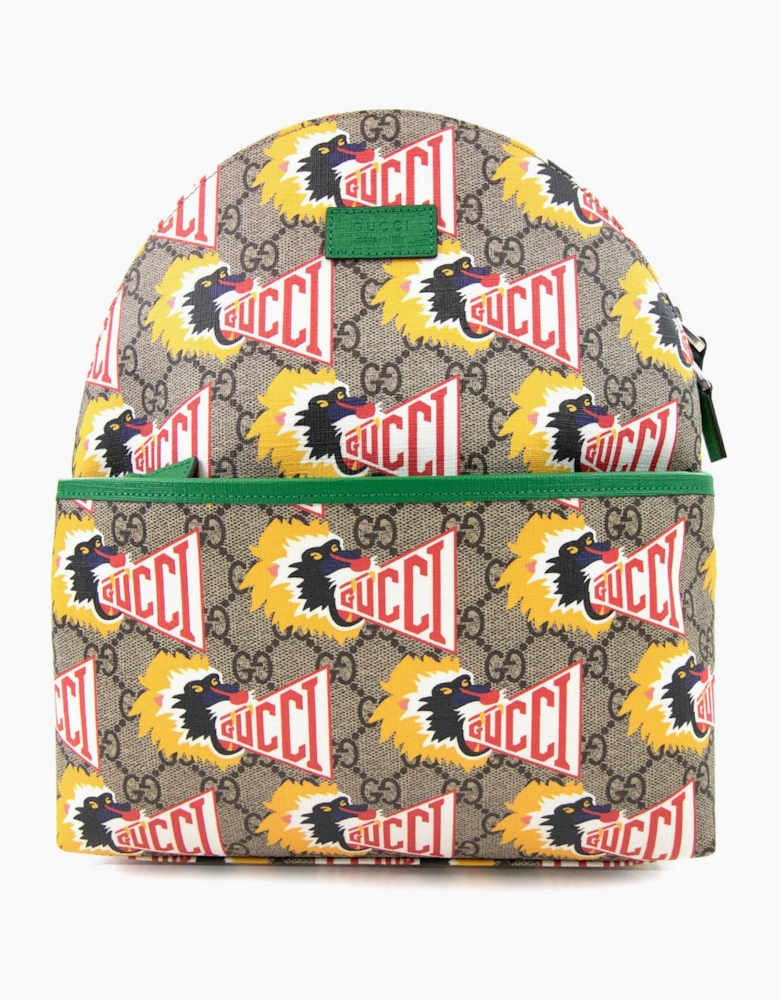 Gucci Junior Tiger Print Logo Backpack Multi