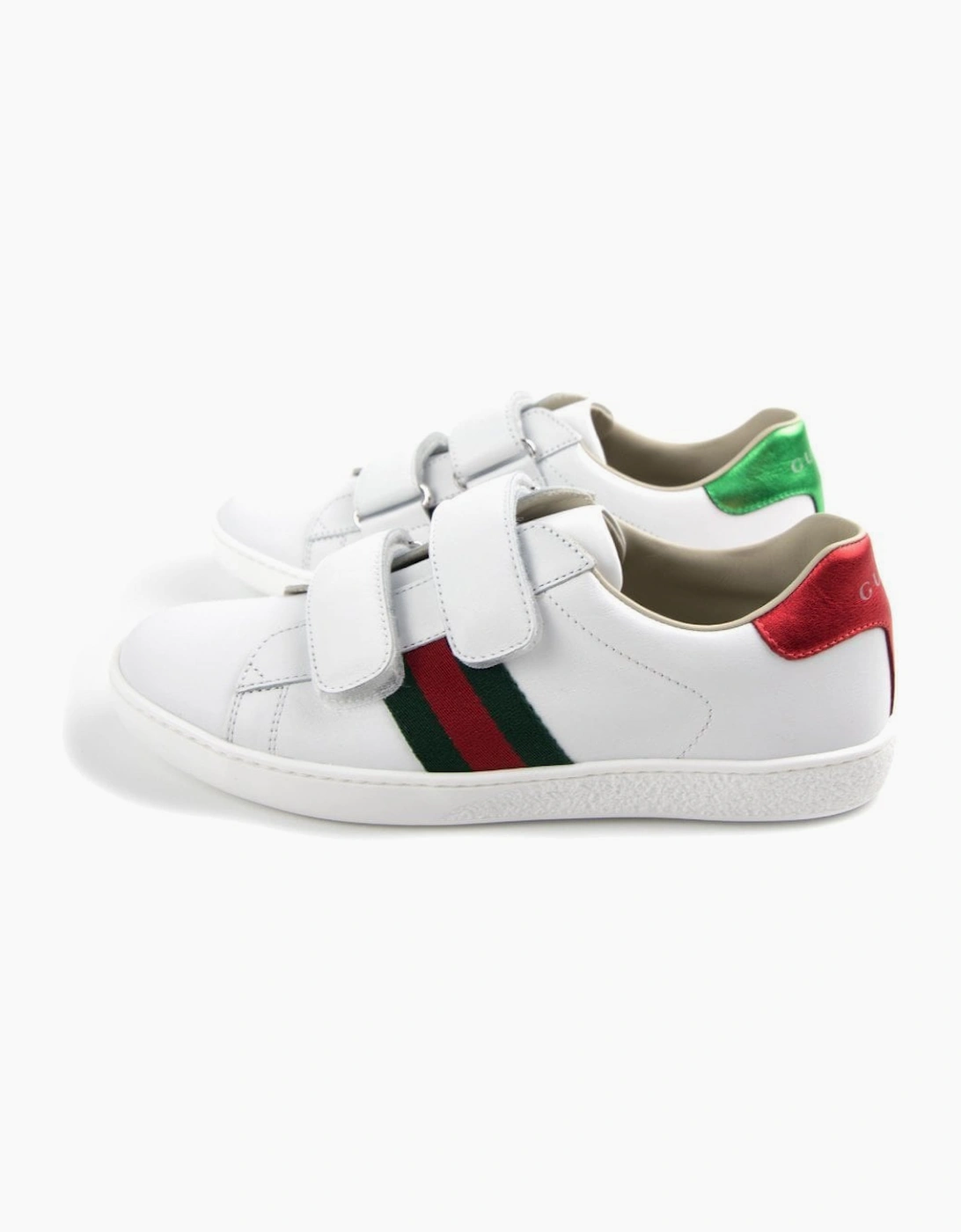Gucci Junior Ace Leather Sneaker White 9085