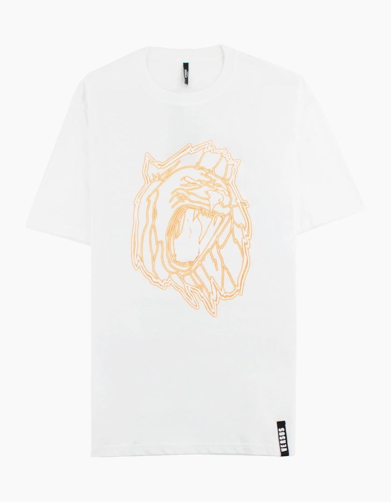 Versace Versus Lion Head Print T-shirt White