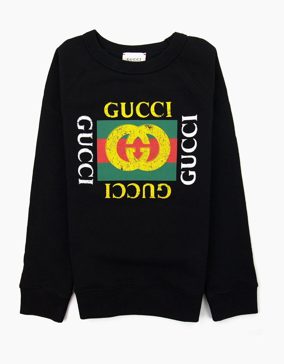 Gucci Junior Gucci Logo Sweatshirt Black 1060