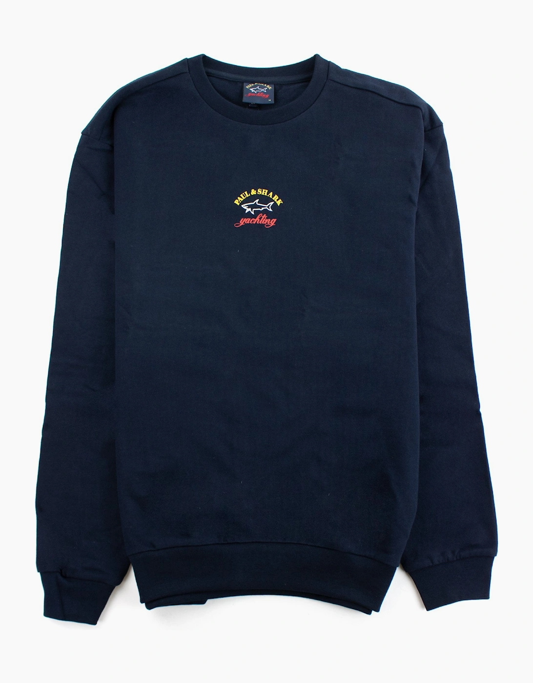 Paul And Shark Central Logo Crew Sweatshirt Navy