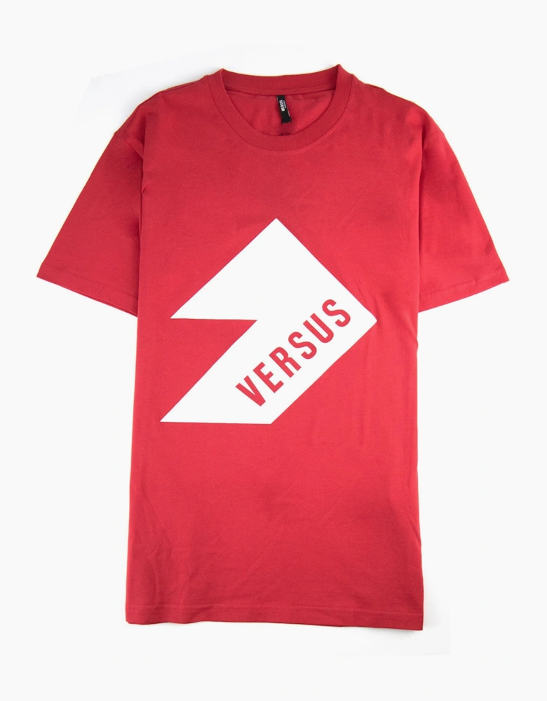 Versace Versus Printed Logo T Shirt Red
