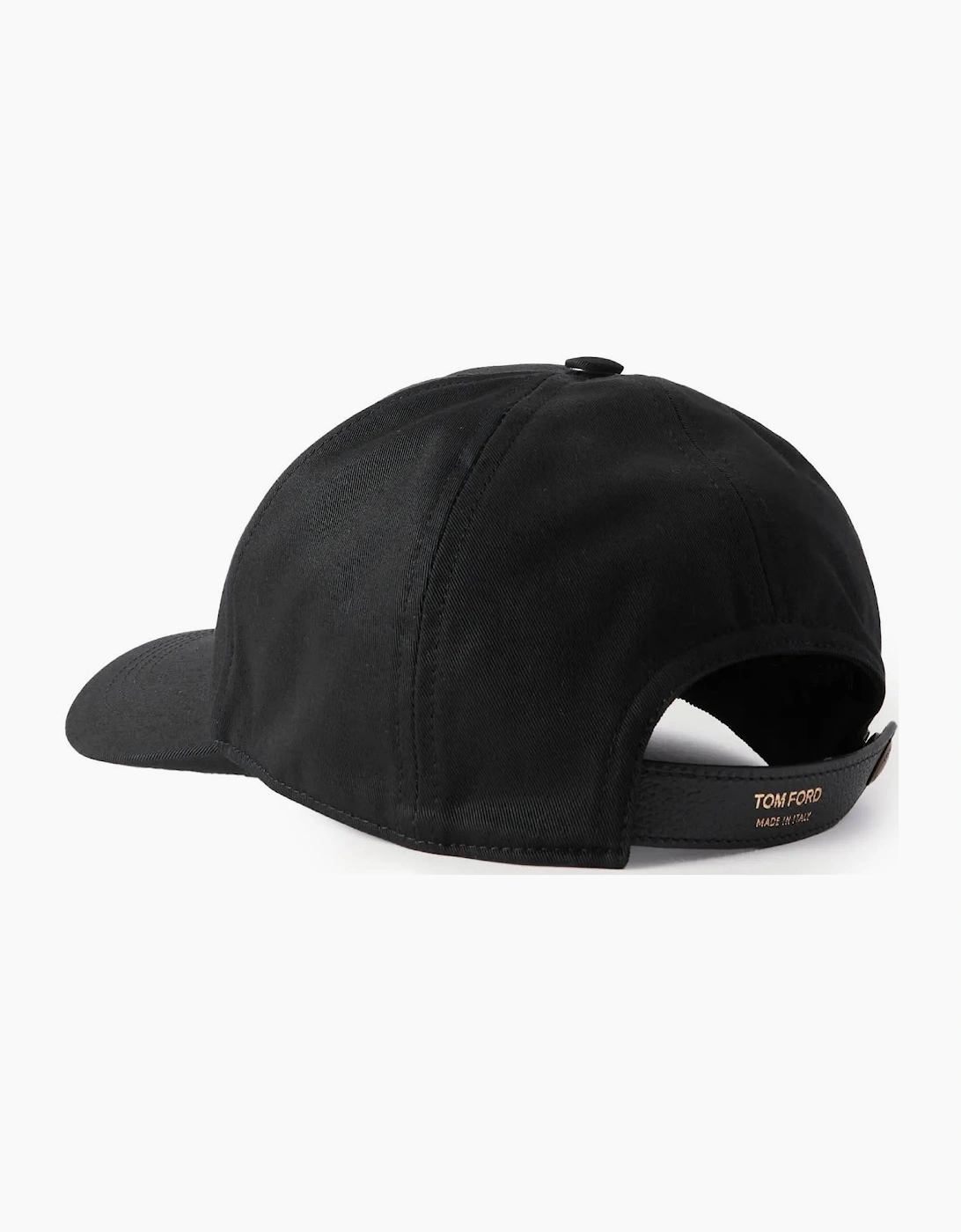 Canvas + Smooth Leather Cap Black