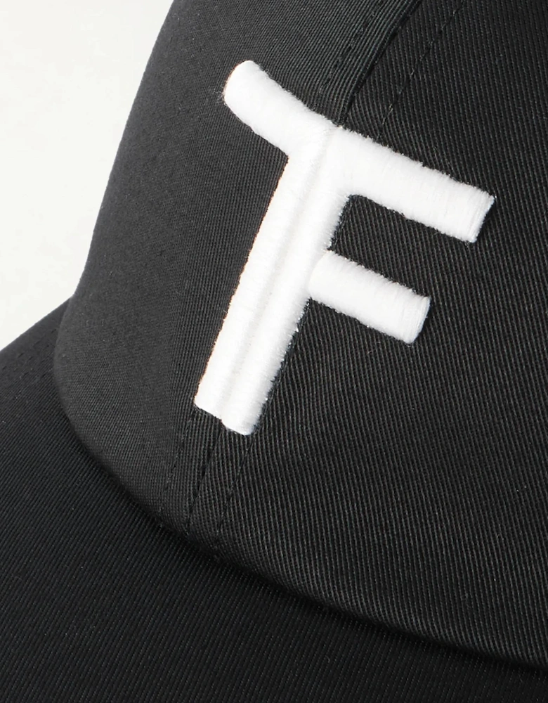 Canvas + Smooth Leather Cap Black