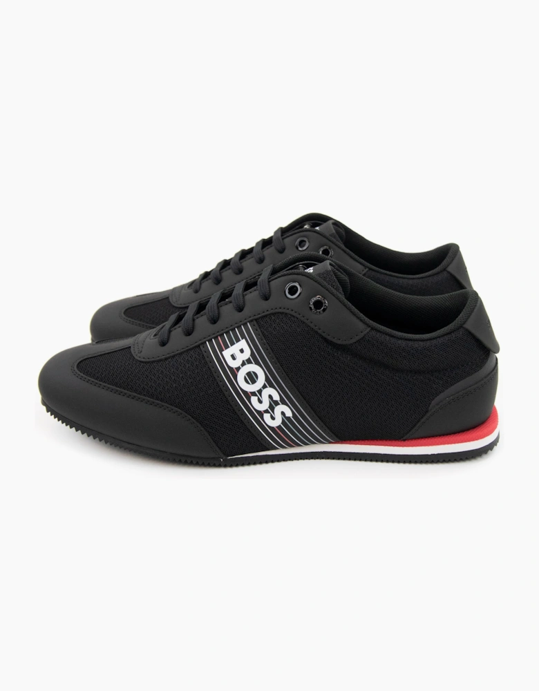 Hugo Boss Rusham Seasonal Logo Stripe Trainer Charcoal 016