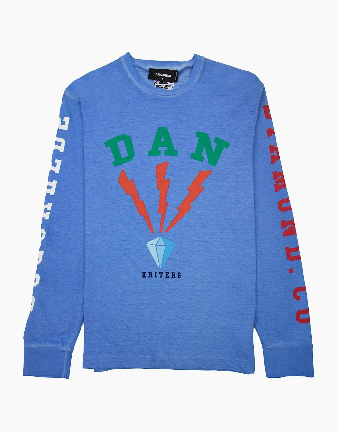 Dsquared2 Dan Kriters Lightening Detail L/s T Shirt Blue