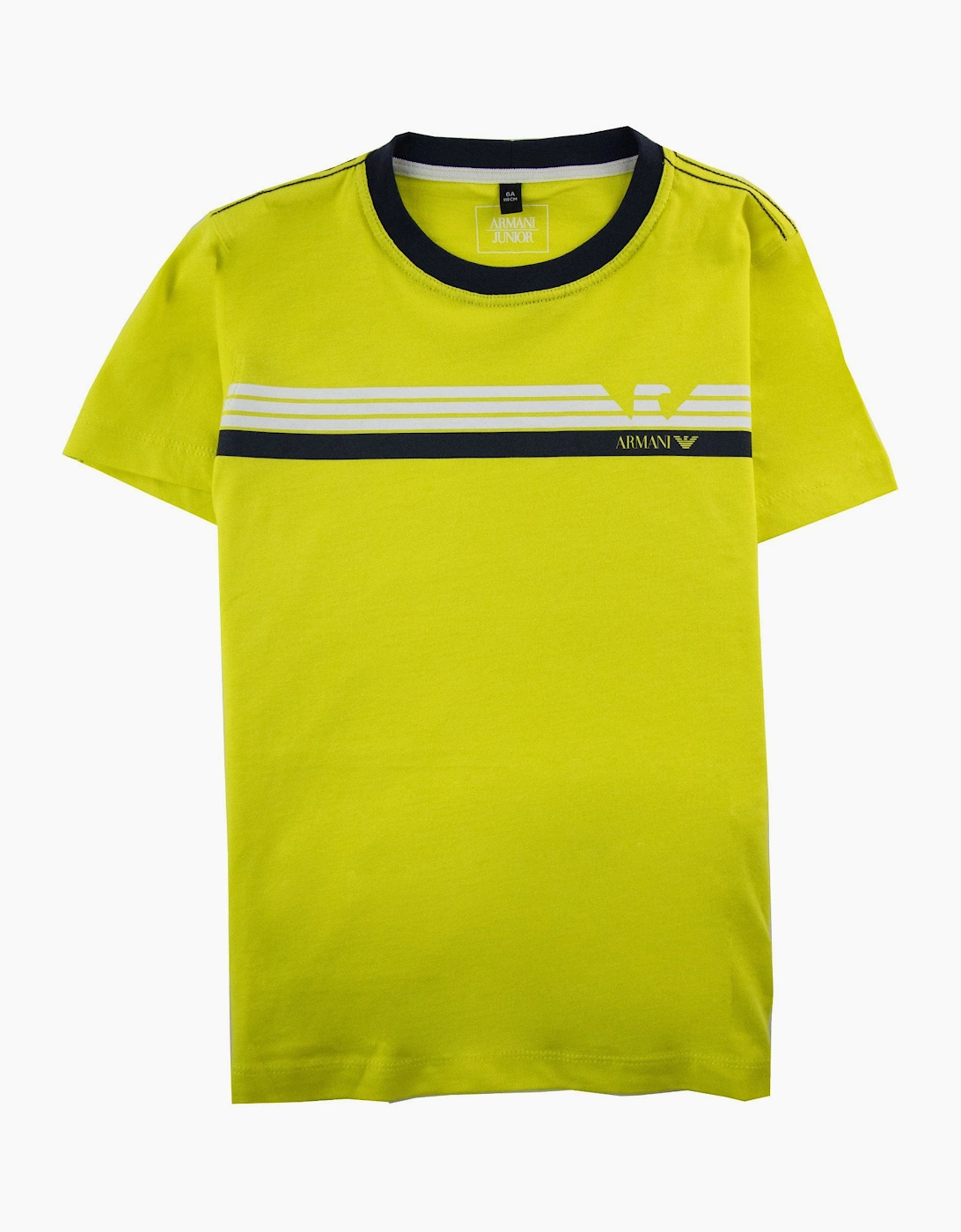 Armani Junior Eagle Logo S/s T Shirt Yellow