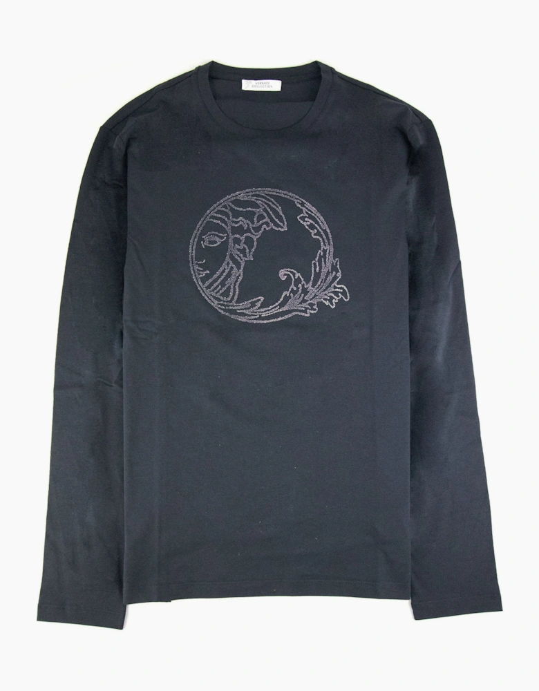 Versace Collection Medusa L/s T Shirt Navy