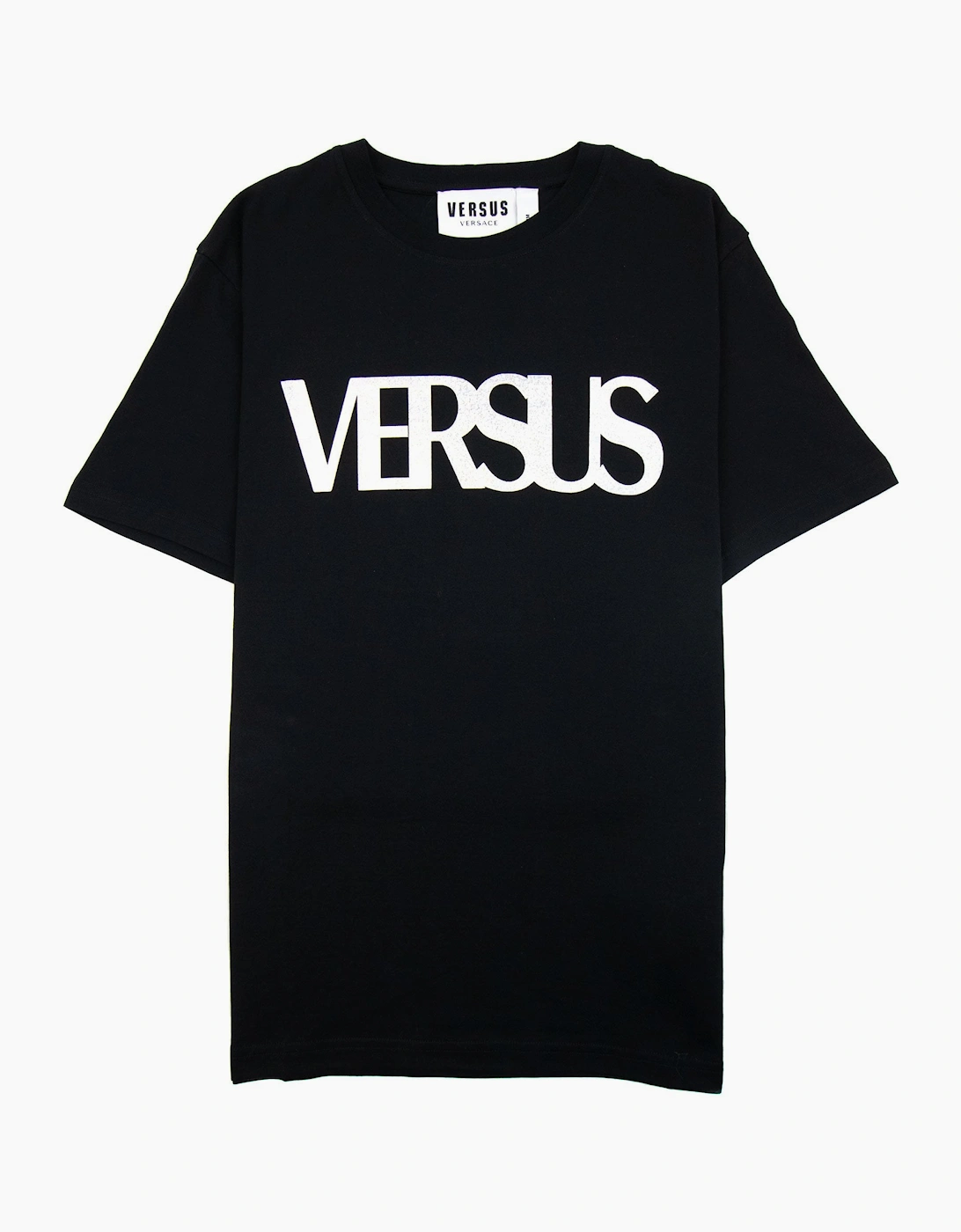 Versace Versus Logo Printed T Shirt Black