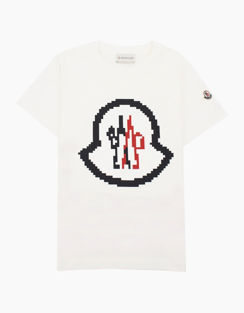Moncler Junior Logo Motive T Shirt White 034
