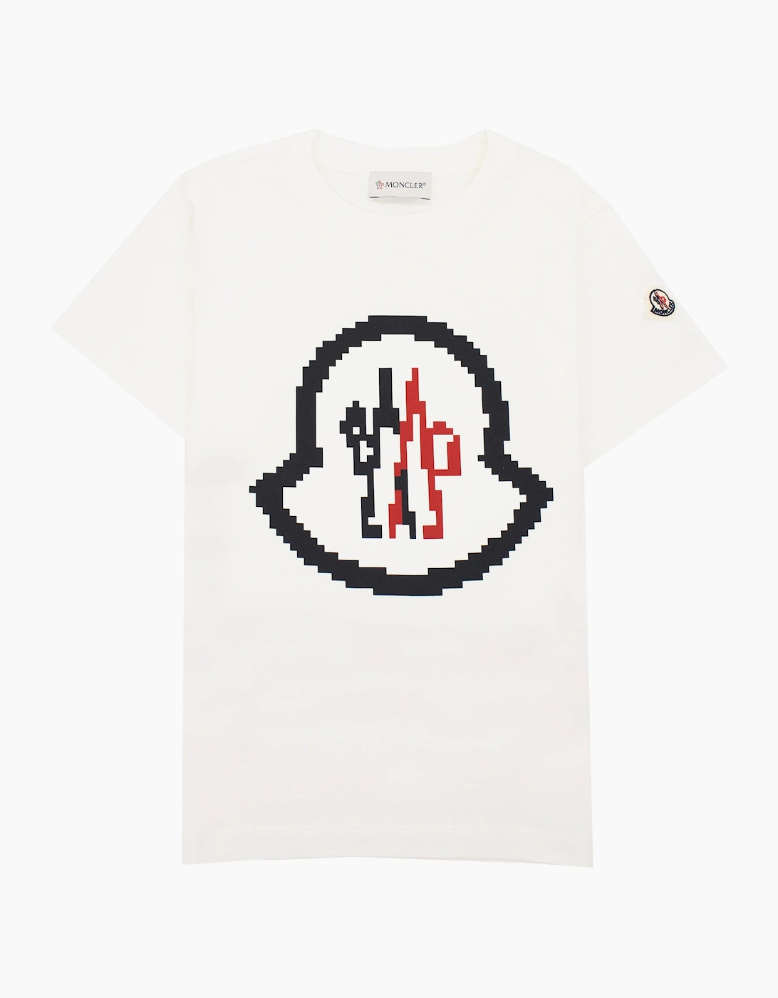 Moncler Junior Logo Motive T Shirt White 034