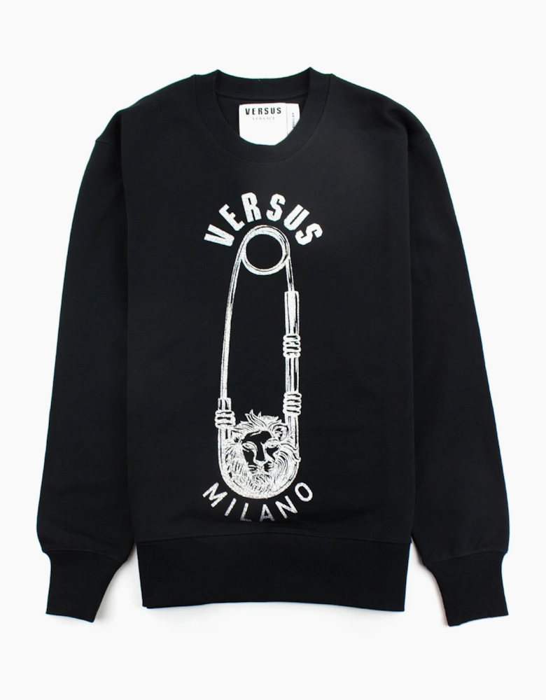 Versace Versus Pin Logo Sweatshirt Black