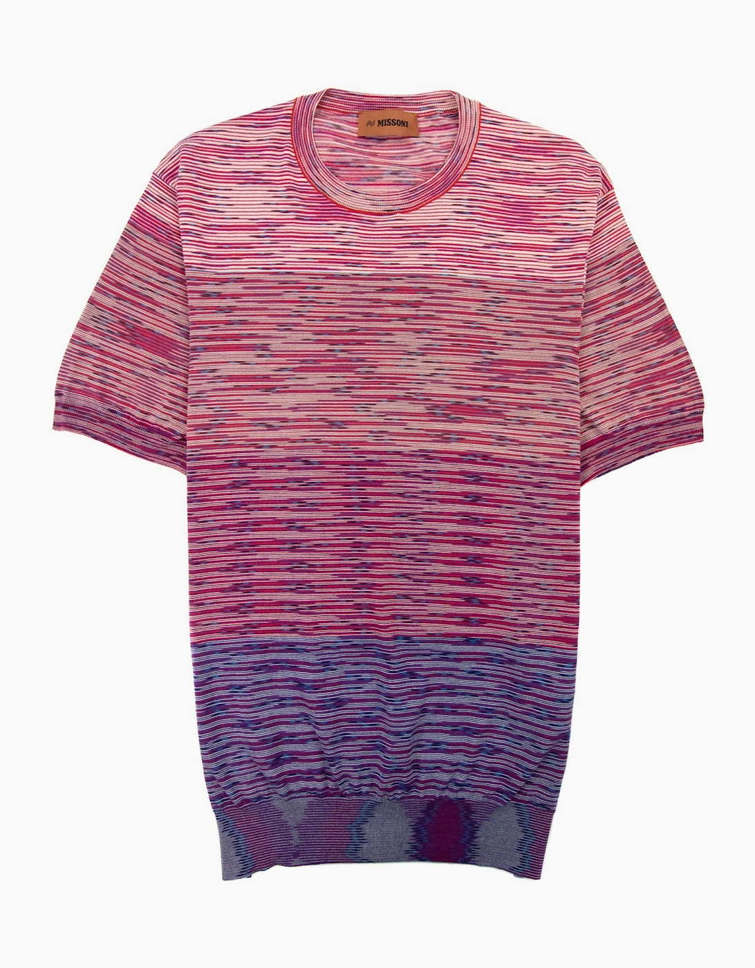 Missoni Degrade Stripes Knit S/s T Shirt Pink Multi S505y, 4 of 3