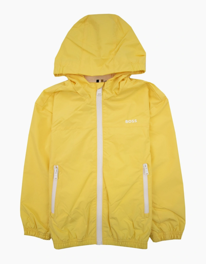 Hugo Boss Kids Logo Wind Breaker Jacket Yellow 528